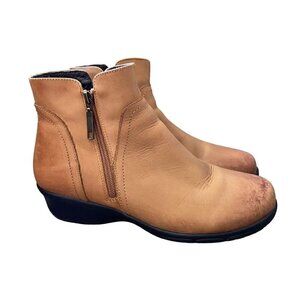 PROPET Waverly Comfort Wedge Heel Flex Sole Bootie Boots Tan Brown Size 10 XWide